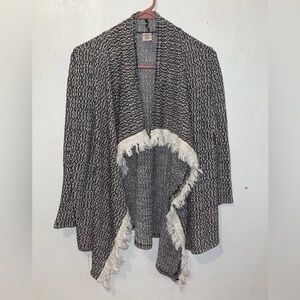 ARIZONA JEANS CO Cardigan Open Front  W/Bottom Fringe SIZE XXL